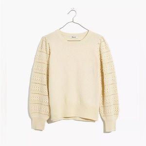 Madewell Bobble-Sleeve Pullover Sweater